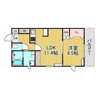 メゾン七松2【2階】の間取り