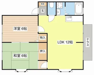 ドゥラシャンスⅡ・Ⅲ【Ⅲ102号室】の間取り