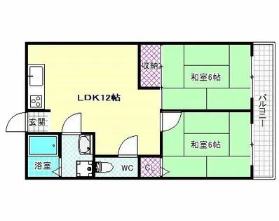 ハイツせせらぎ北【1階】の間取り