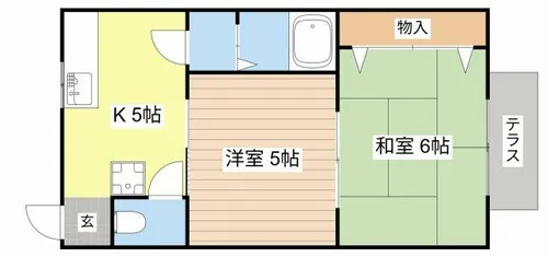 コーポ平方湖岸【103号室】の間取り