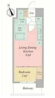 セレニテ夕陽丘エクラ【14階】の間取り