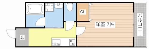 パラディ下坂【306号室】の間取り
