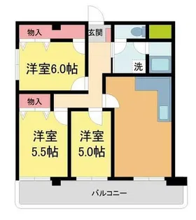サンローゼうねの【301号室】の間取り