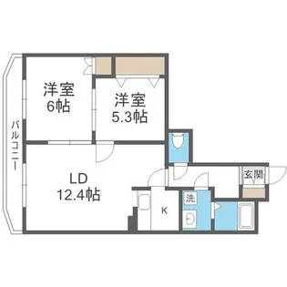 リリーコート平岸【202号室】の間取り