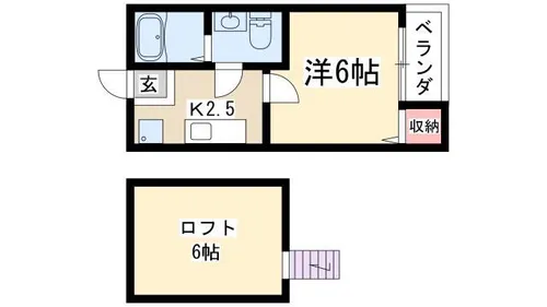 コンパートハウス上飯田【203号室】の間取り