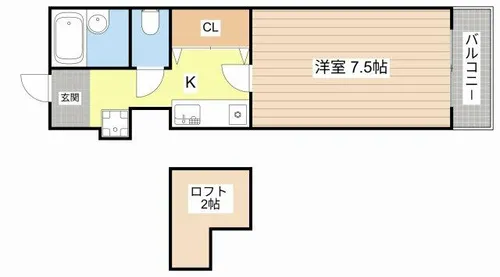 センチュリーワンB-6【201号室】の間取り