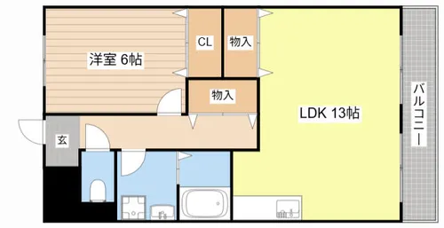 エクロール西前【302号室】の間取り