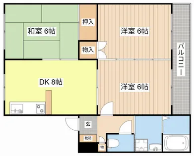 ヴィラ・コート【1階】の間取り