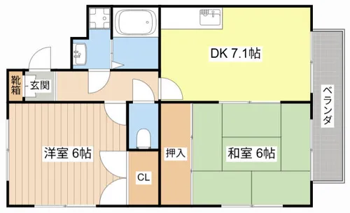 エーデルハイム尾末【203号室】の間取り
