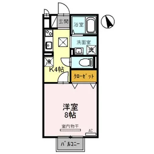 サンローズ A棟【103号室】の間取り