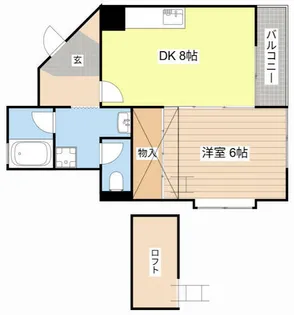 メゾンエイコー南川瀬Ⅰ【201号室】の間取り