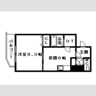 ジュマ旭ケ丘【2階】の間取り