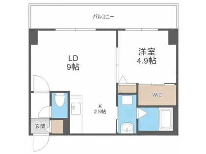 COM’S RESIDENCE 鳥居前【9階】の間取り