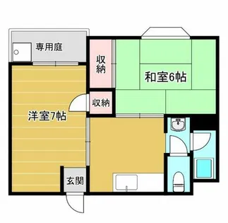 ヴィクトリアコート登町【105号室】の間取り