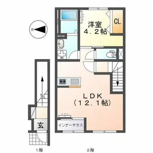 Jiro多米中町【203号室】の間取り