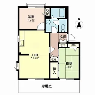 メゾンドール山手【1階】の間取り