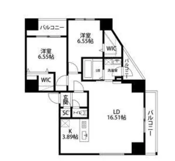 WELLZ N5【8階】の間取り