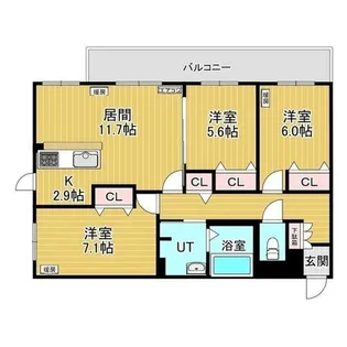 レジデンス白石中央Ⅰ【503号室】の間取り