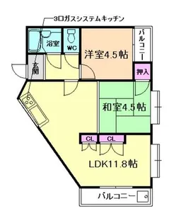 RIVER COURT箕面【3階】の間取り