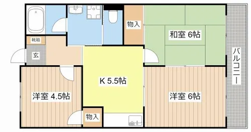 リンピアピュア【105号室】の間取り