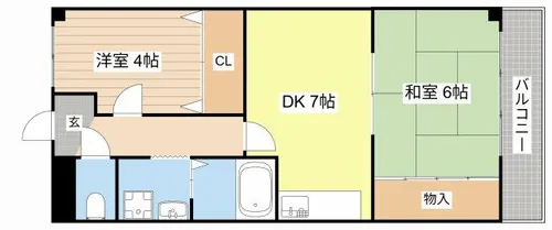 サンリバージュ【1階】の間取り