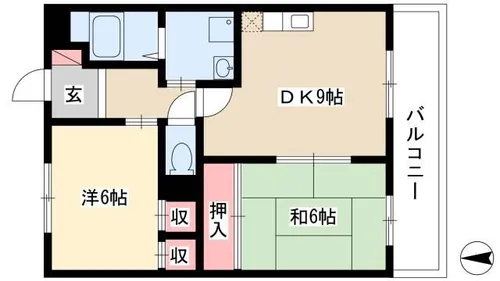 グリーンロータス【2階】の間取り