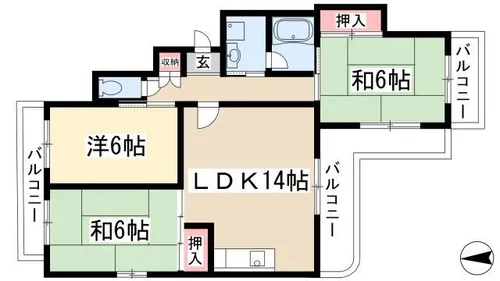 Ceres藤見が丘【4階】の間取り