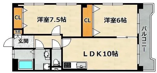 ロイヤルハイツ木戸【1階】の間取り