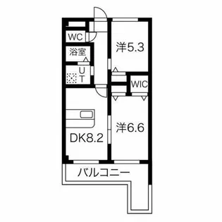 パセオ見晴Ⅰ【2H号室】の間取り