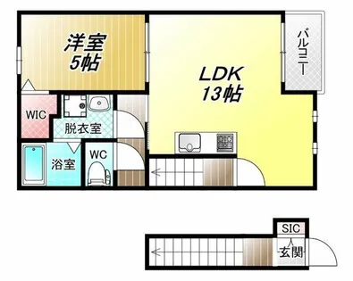 レジデンススティア【1階】の間取り