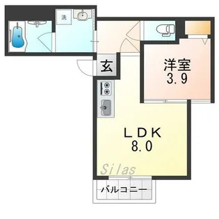 大阪府門真市城垣町【アパート】の間取り