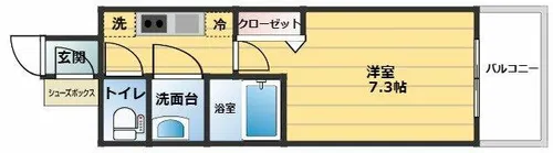 レシオス天王寺【2階】の間取り