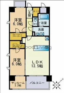モンレーヴ博多駅南【2階】の間取り