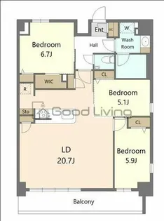 S-RESIDENCE大濠公園achieve【9階】の間取り