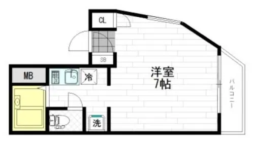KA-TU寺田町(カーツ寺田町)【2階】の間取り