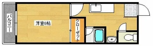 グランドシティ西新【3階】の間取り