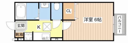 藤井ハイツ虫生野【108号室】の間取り