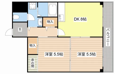 タイハイツ桜宮【3階】の間取り