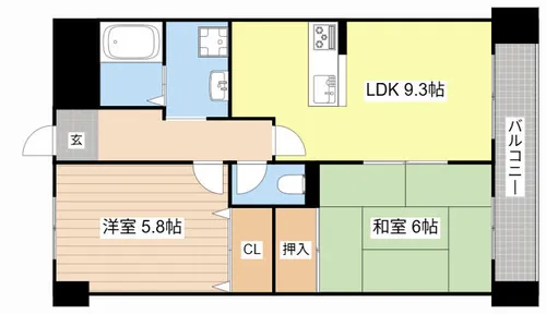ハイツエクセルⅤ番館【405号室】の間取り