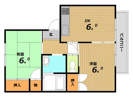 兵庫県神戸市北区南五葉4丁目【アパート】の間取り