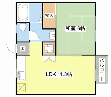 プチメゾンサト【201号室】の間取り