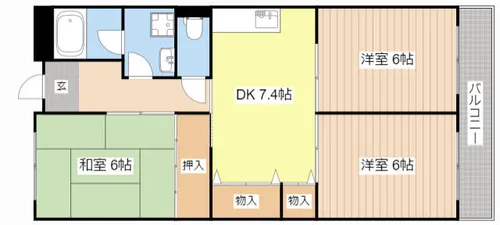 マンション亨【3階】の間取り