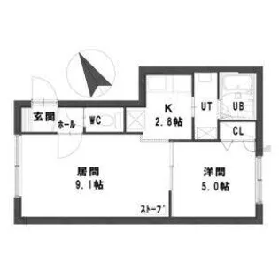 グランメール心美【2階】の間取り