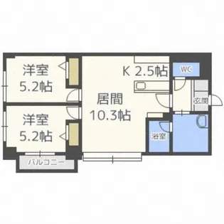 PRIME URBAN北3条通【2階】の間取り