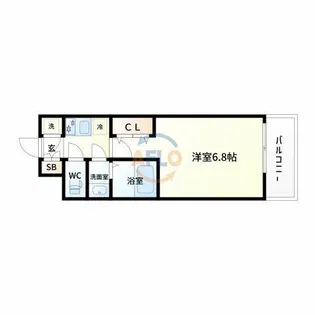 Dimus新大阪【5階】の間取り