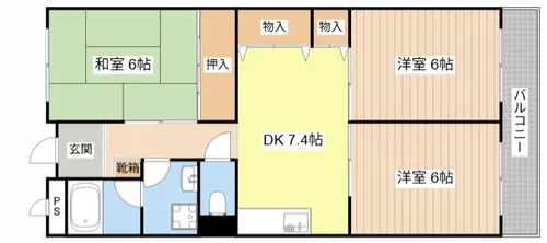 マンション亨【2階】の間取り