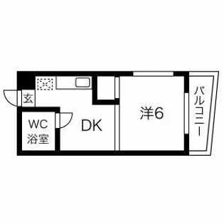 スカイハイツ綿原【1階】の間取り