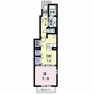 ポート ミルト【1階】の間取り