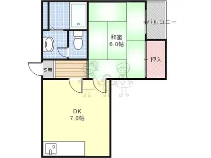 ウィステリア墨江【4階】の間取り