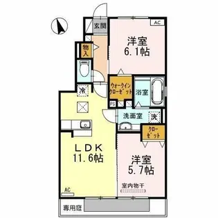 サニースカイ A棟【1階】の間取り